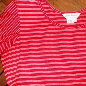 Women's Norm Thompson Red Striped Top
